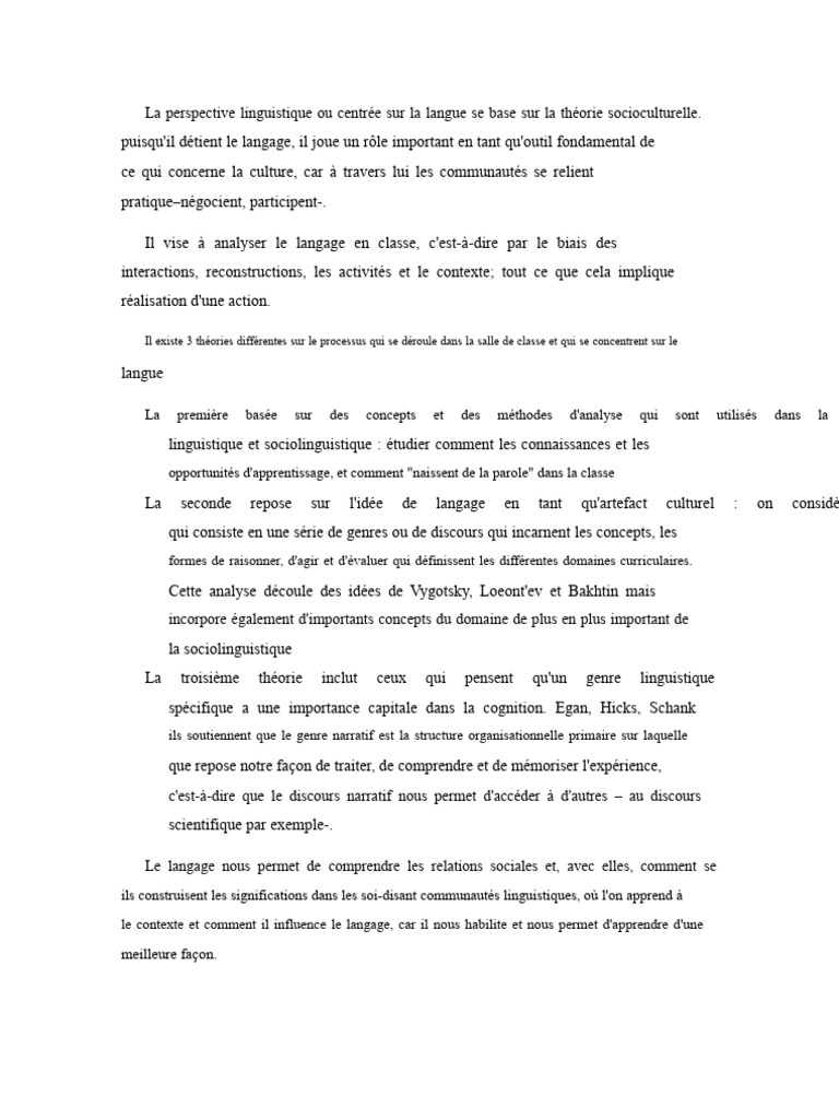 Analyse linguistique en classe et culture | PDF | Linguistique | Concept