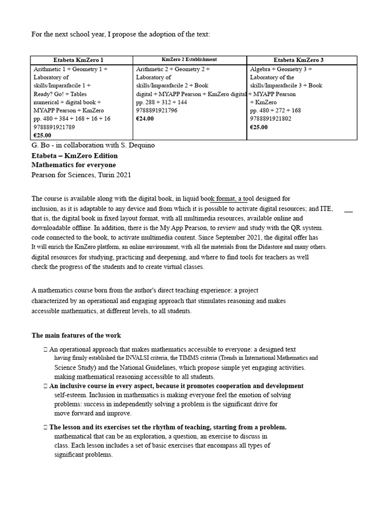 Comprehensive Mathematics Curriculum Proposal | PDF | Mathematics ...