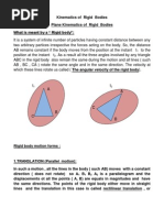 LEC. (1) - Kinematics of Rigid Bodies-Definitions-Translation-Rotational Motion-Examples