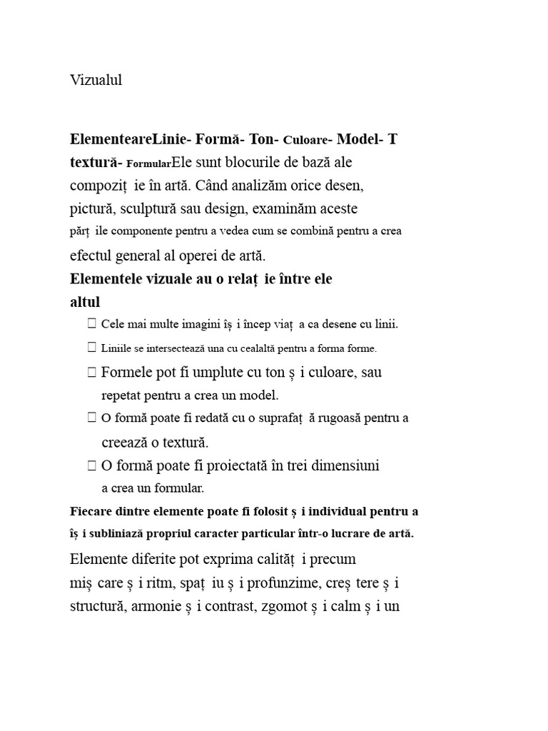 Elementele Vizuale | PDF