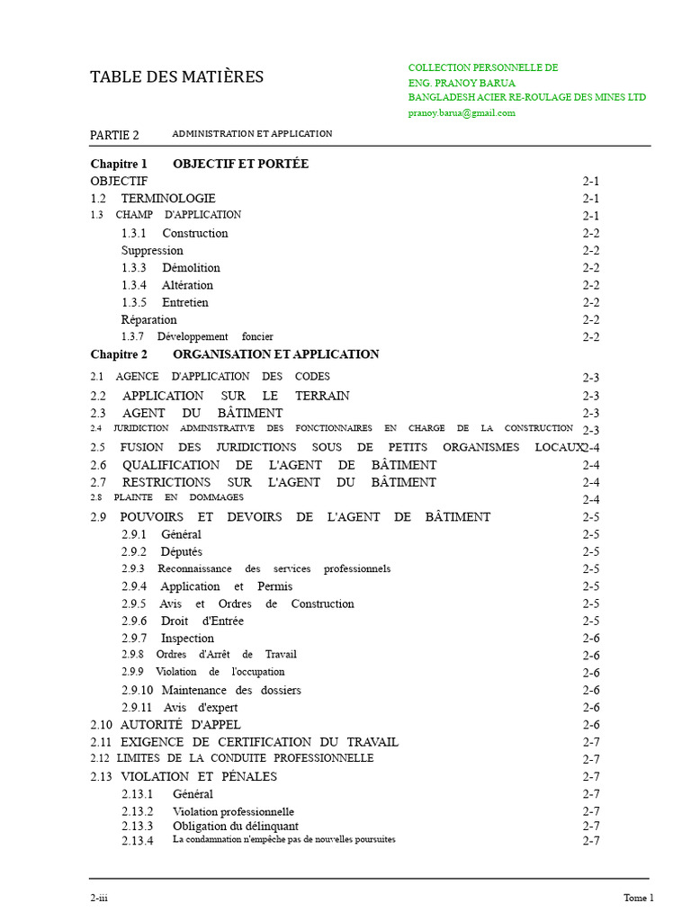 Administration et application du Code de construction | PDF | Architecte