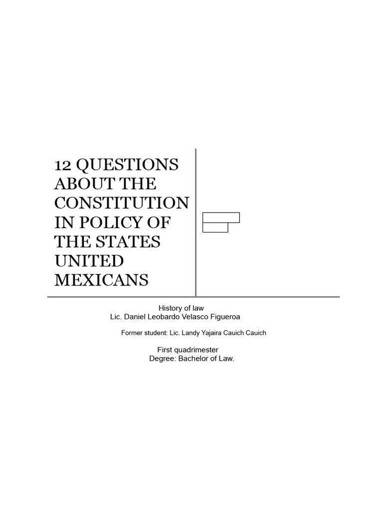 12 Key Questions on U.S. Constitution | PDF | Justice | Crime & Violence