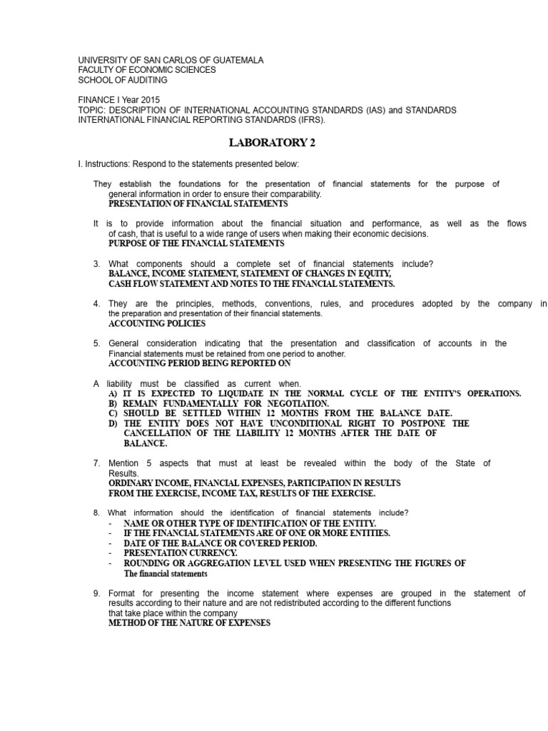 International Accounting Standards Overview | PDF | International ...