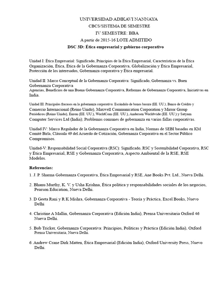 Bba Becg Ivsem 2015-16ab | PDF