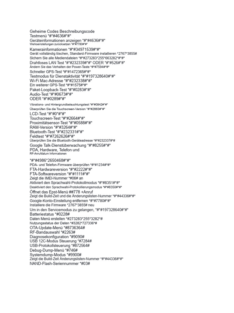 Geheime Codes Beschreibung Code | PDF