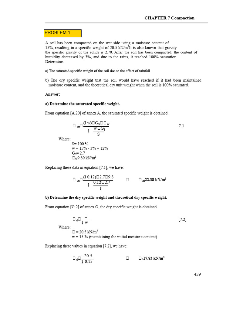 Soil Compaction Calculations Guide | PDF | Porosity | Soil