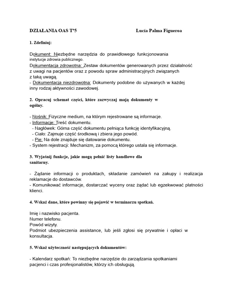 Działania Oas Tº5 | PDF