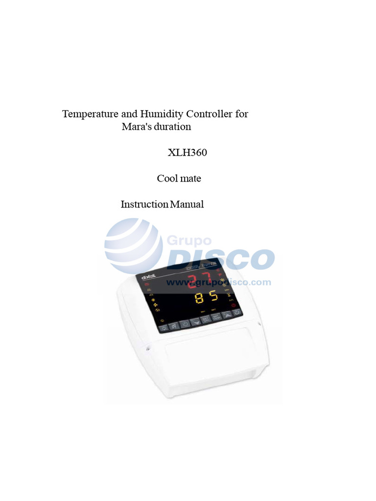 XLH360 Temperature & Humidity Controller Manual | PDF | Electrical ...