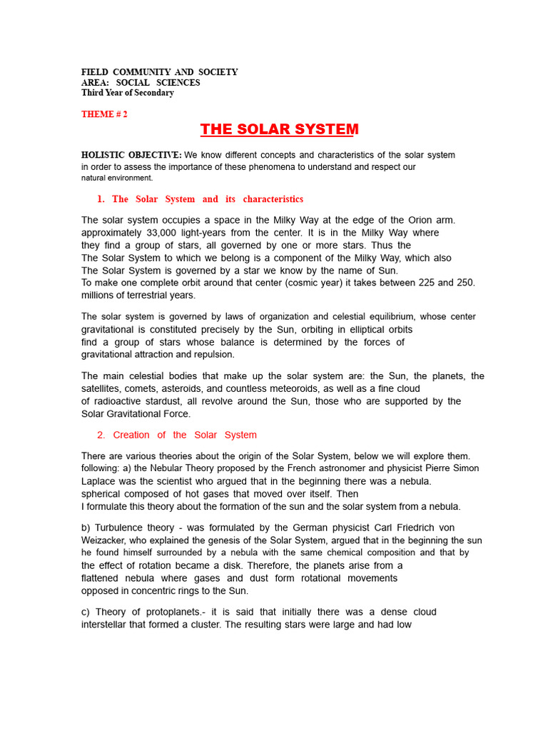 Understanding the Solar System Basics | PDF | Planets | Solar System