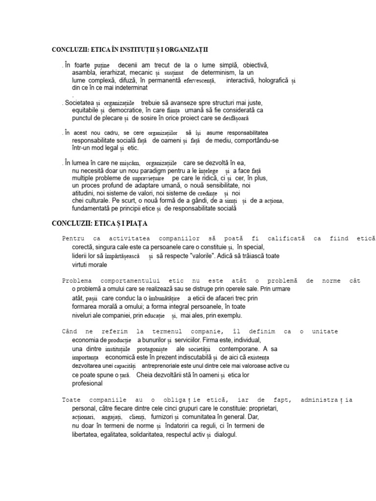 Concluzie | PDF