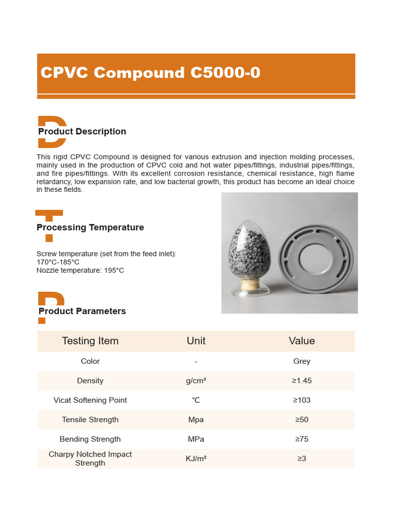 CPVC Compound Specifications and Properties | PDF | Mechanical ...