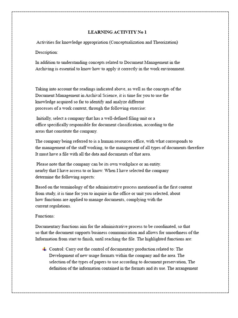 ACTIVITY 1 SENA Document Management in The Work Environment | PDF ...
