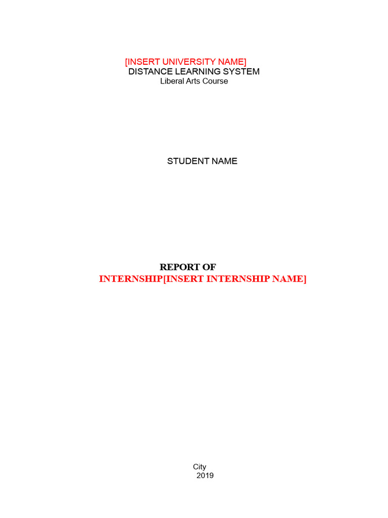 Internship Report: Liberal Arts Course | PDF | Teachers | Lesson Plan