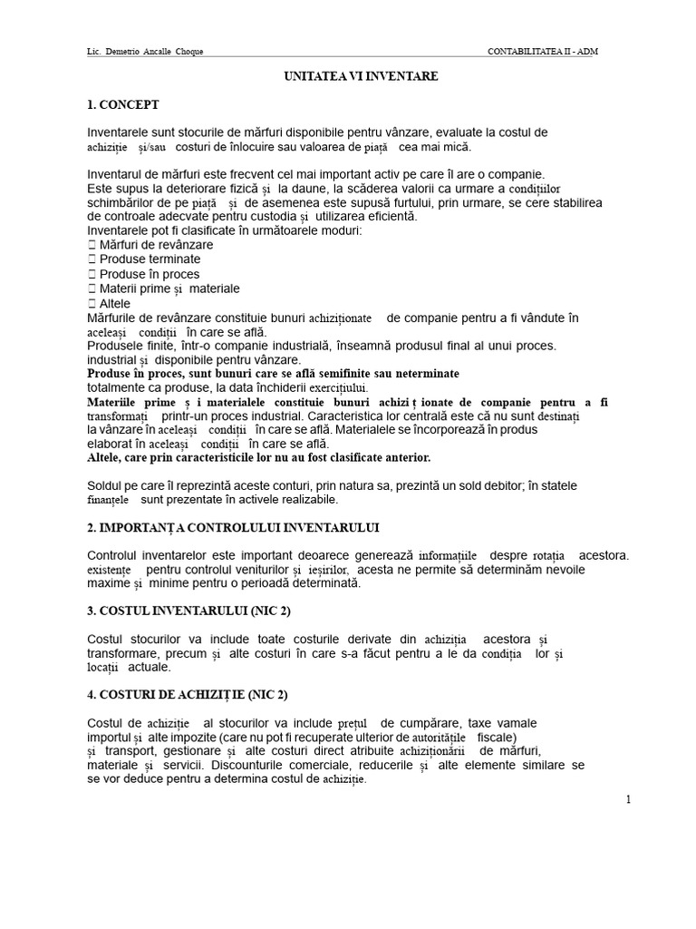 Subiecte Inventar | PDF