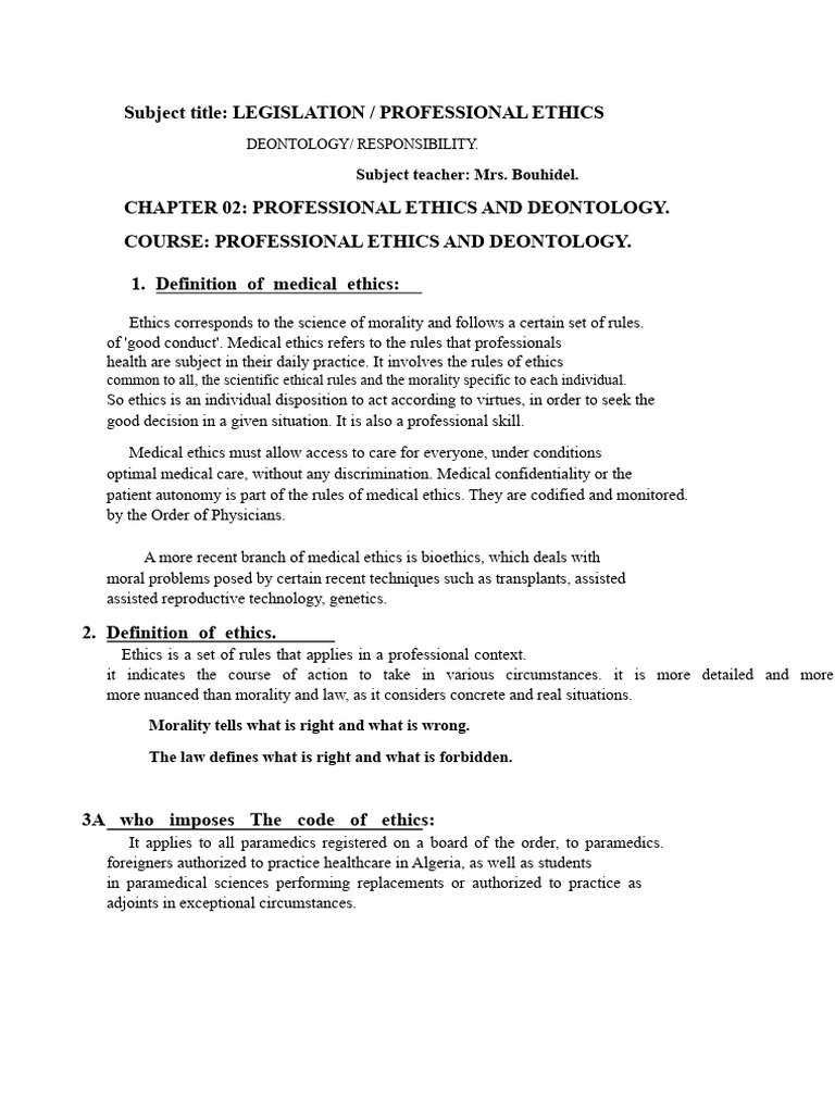 Professional Ethics in Healthcare | PDF | Medical Ethics | Confidentiality