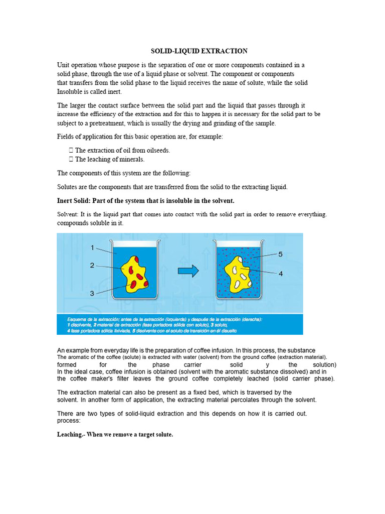 Percolation in Solid-Liquid Extraction | PDF | Solubility | Phase (Matter)