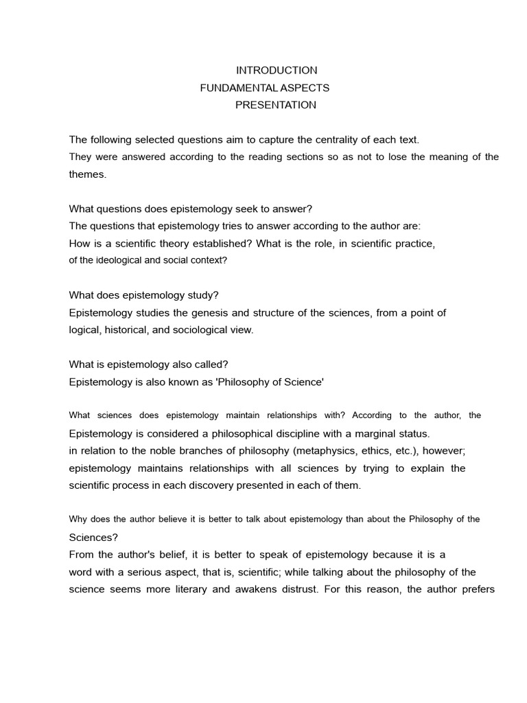 Understanding Epistemology and Science | PDF | Epistemology | Theory