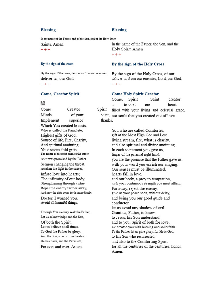 Latin Catholic Blessings and Prayers | PDF | God The Father | God In ...