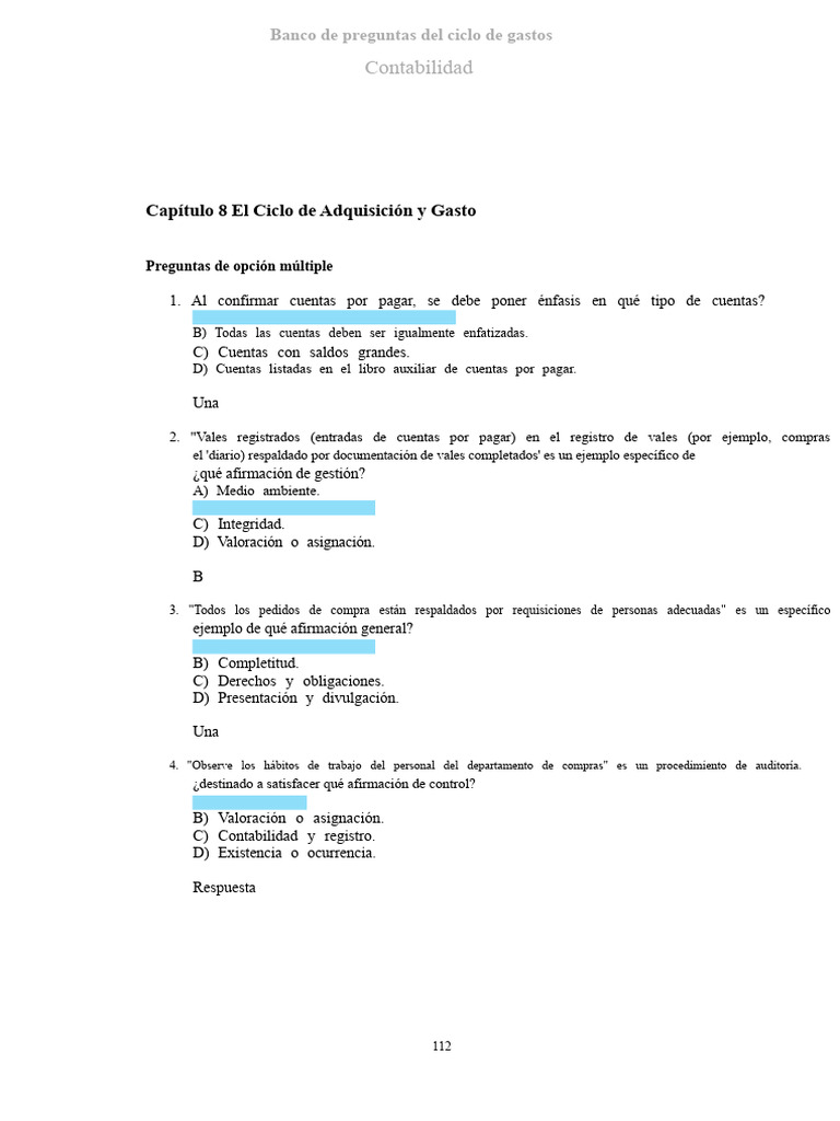 Ciclo de Gastos Banco de Pruebas Comprimir | PDF | Cuentas por pagar ...