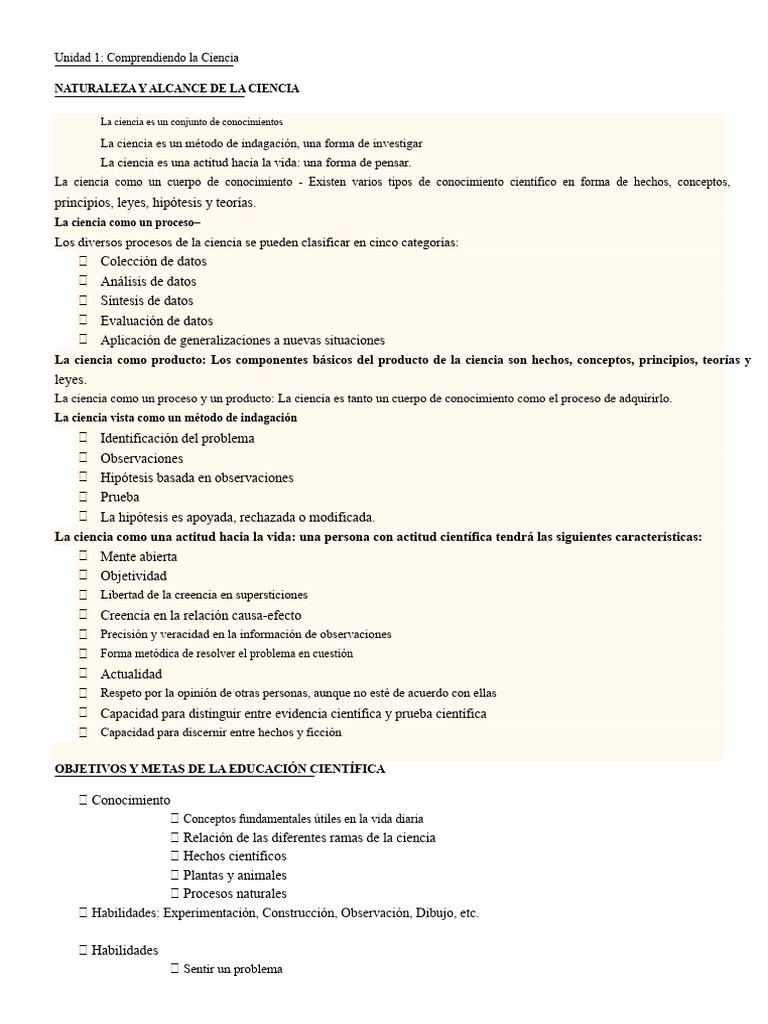 Fundamentos de la Ciencia y Educación | PDF | Enseñando | Método científico