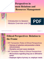 Ethical Perspectives in Employment Relations and Human Resources Management