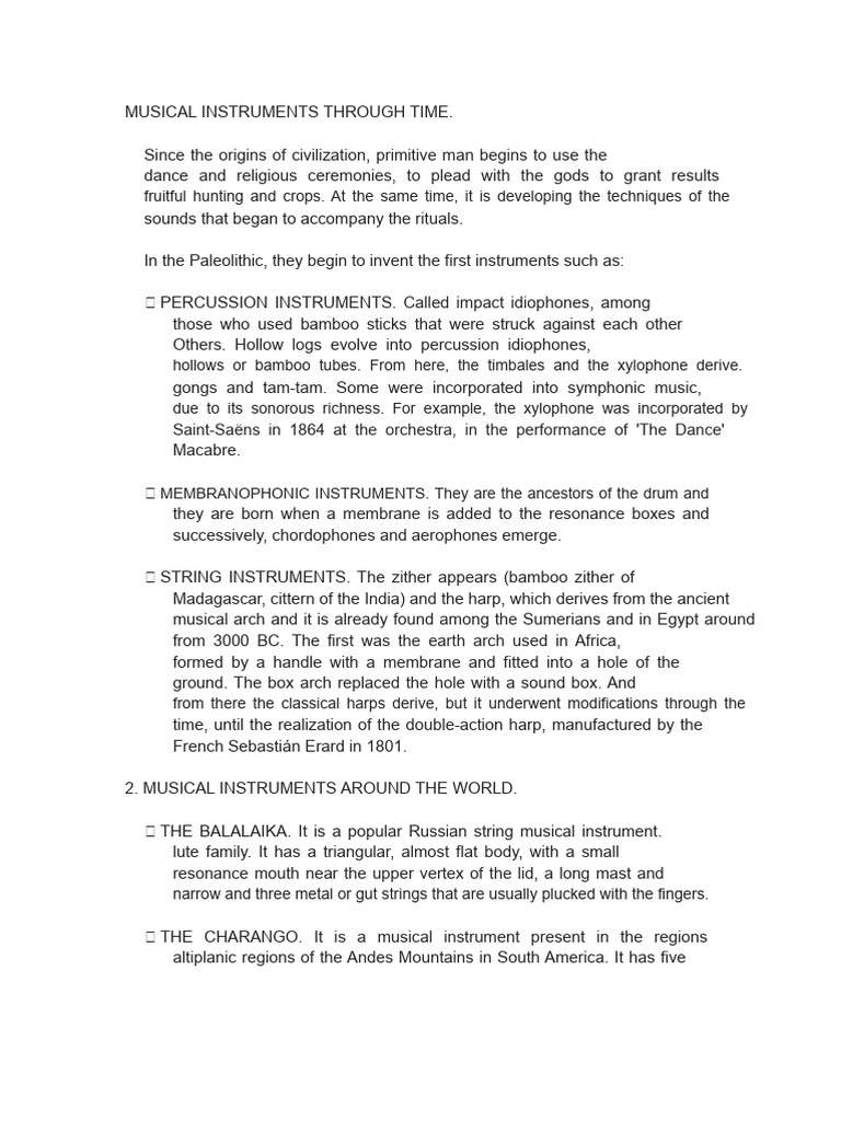 Global Musical Instruments Overview | PDF | Musical Instruments ...