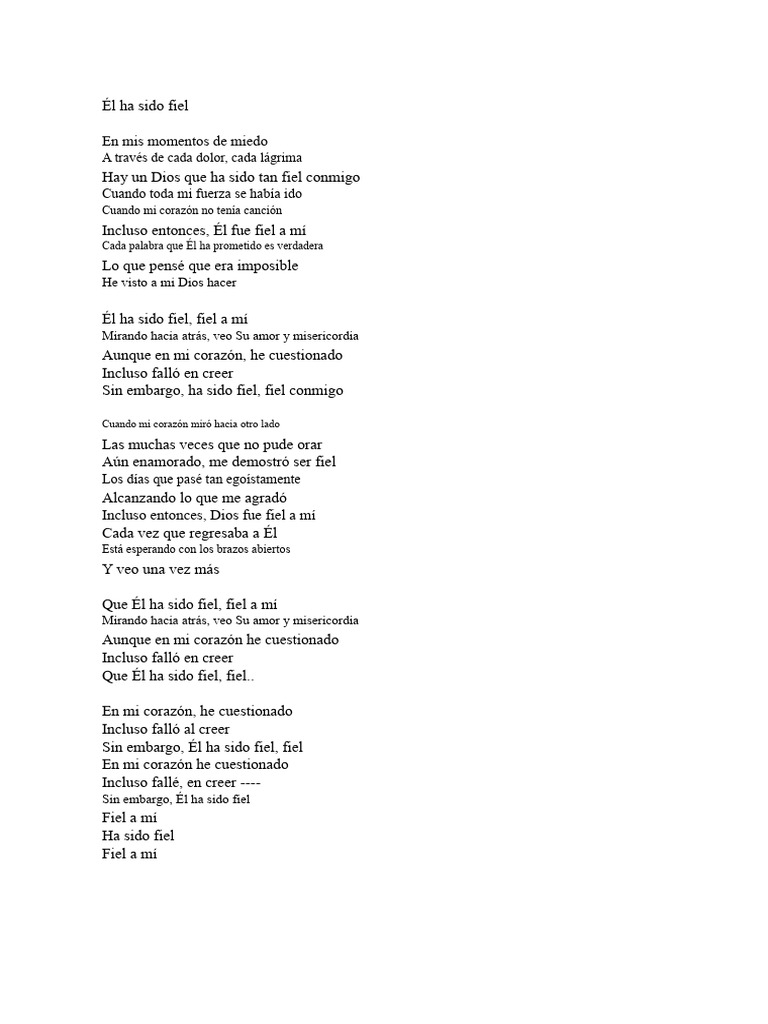Dios Ha Sido Fiel a Mí | PDF