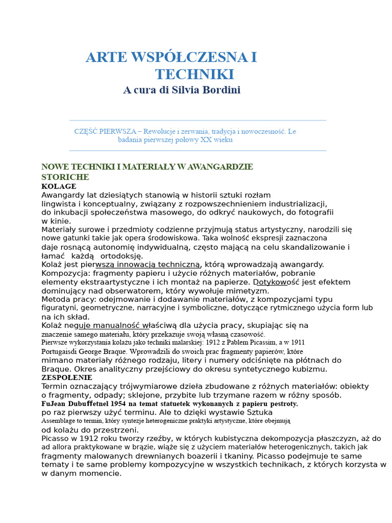 Sztuka Współczesna Techniki | PDF