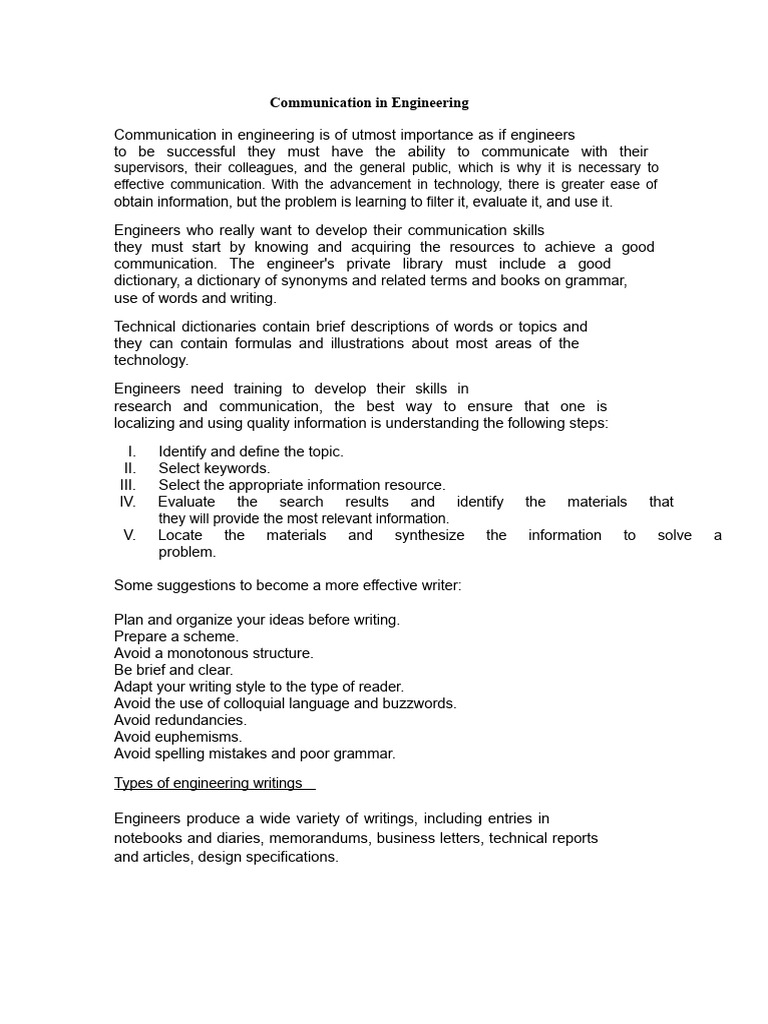 Effective Communication in Engineering | PDF | Communication | Memorandum