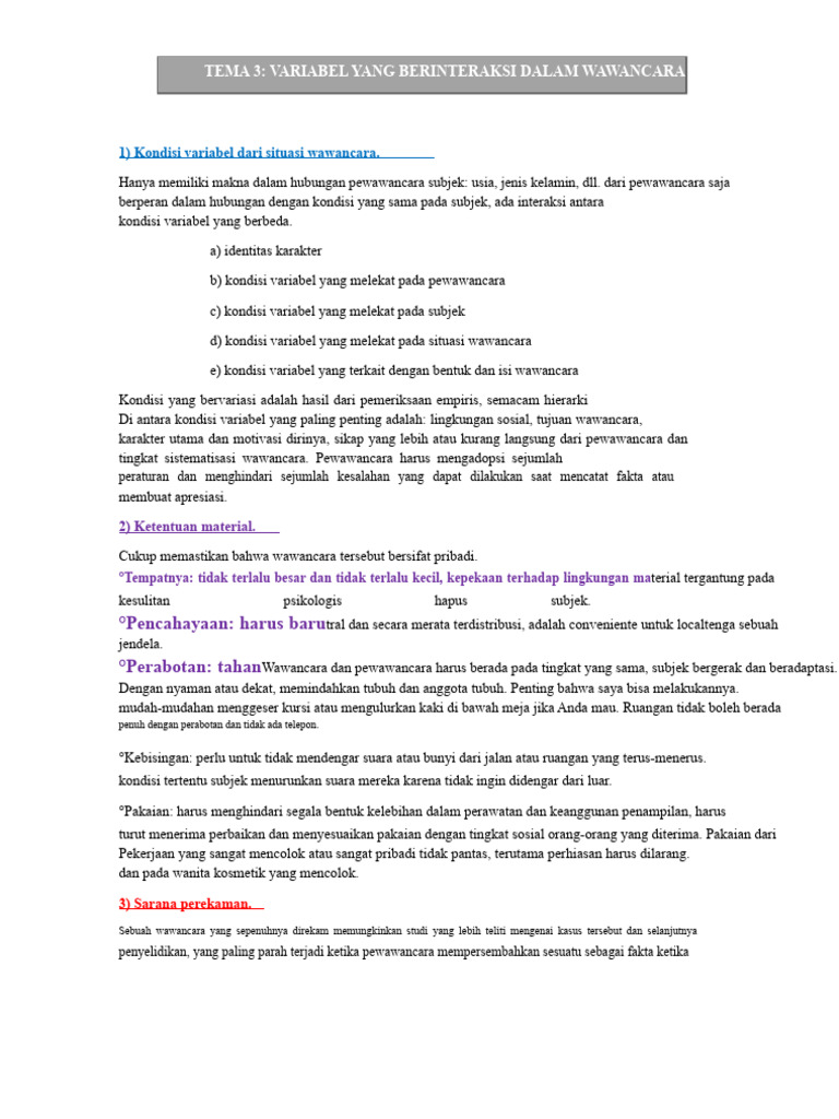 Variabel Interaksi dalam Wawancara Efektif | PDF