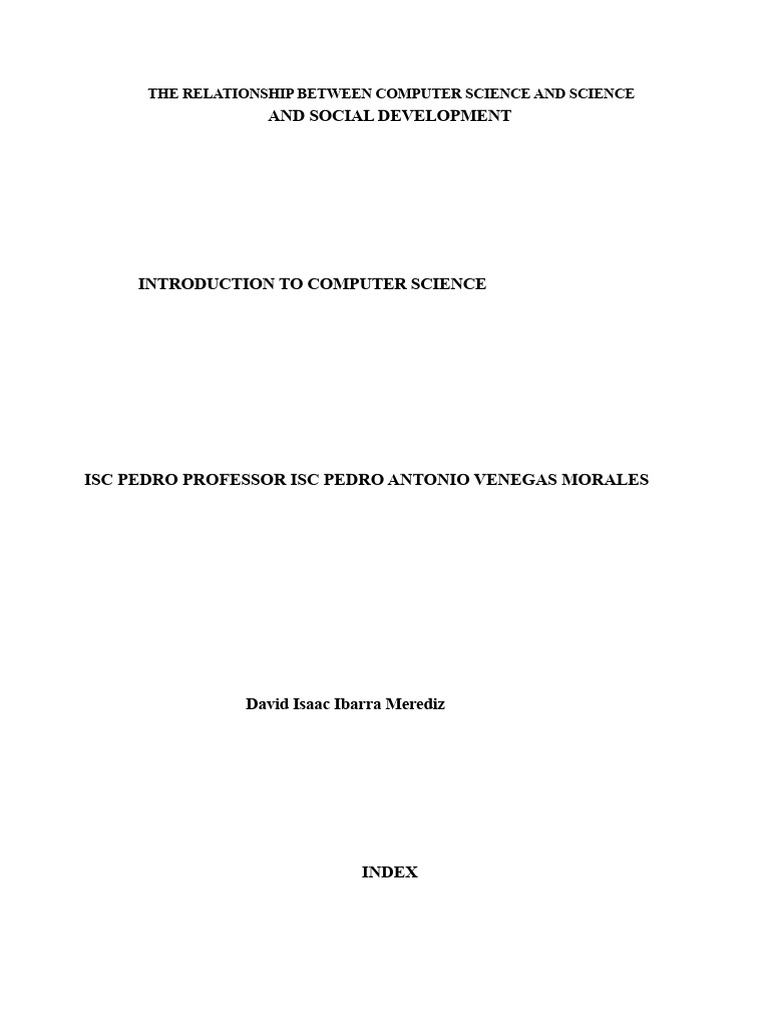 Computer Science's Impact on Society | PDF | Information And ...