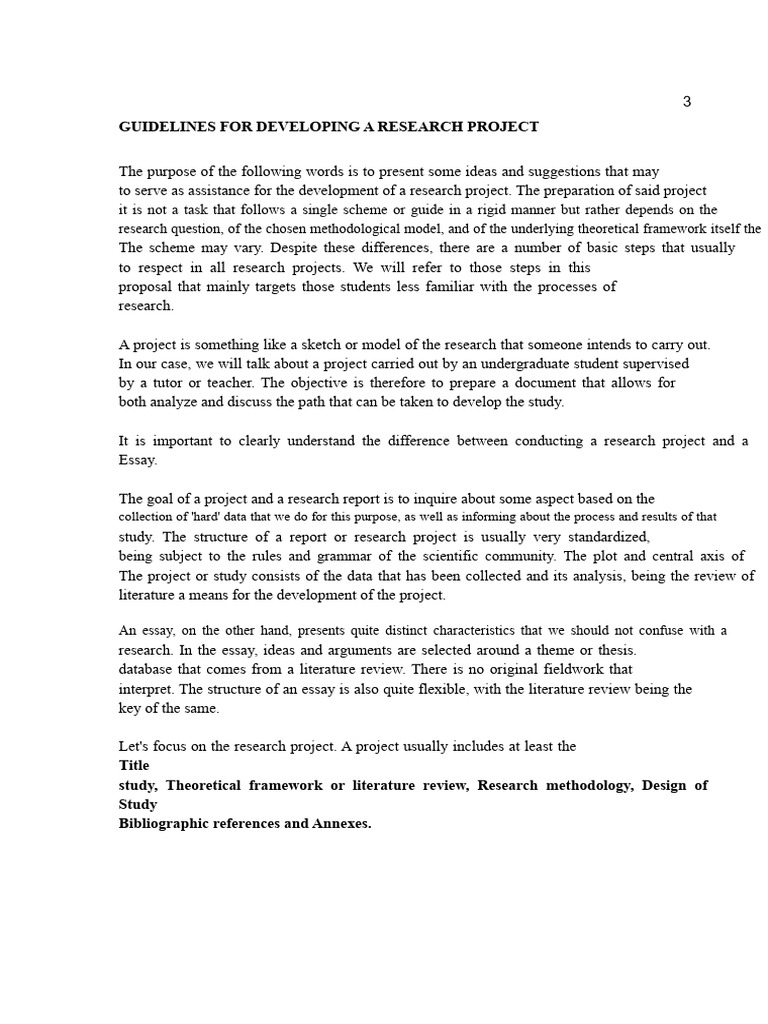 Research Project Development Guidelines | PDF | Methodology | Cognition