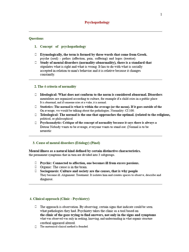 Understanding Psychopathology and Mental Disorders | PDF | Neurosis ...