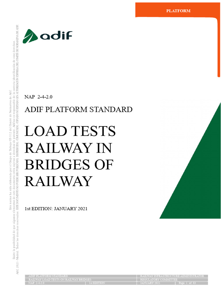 Railway Load Testing Standards for Bridges | PDF | Bridge | Accelerometer