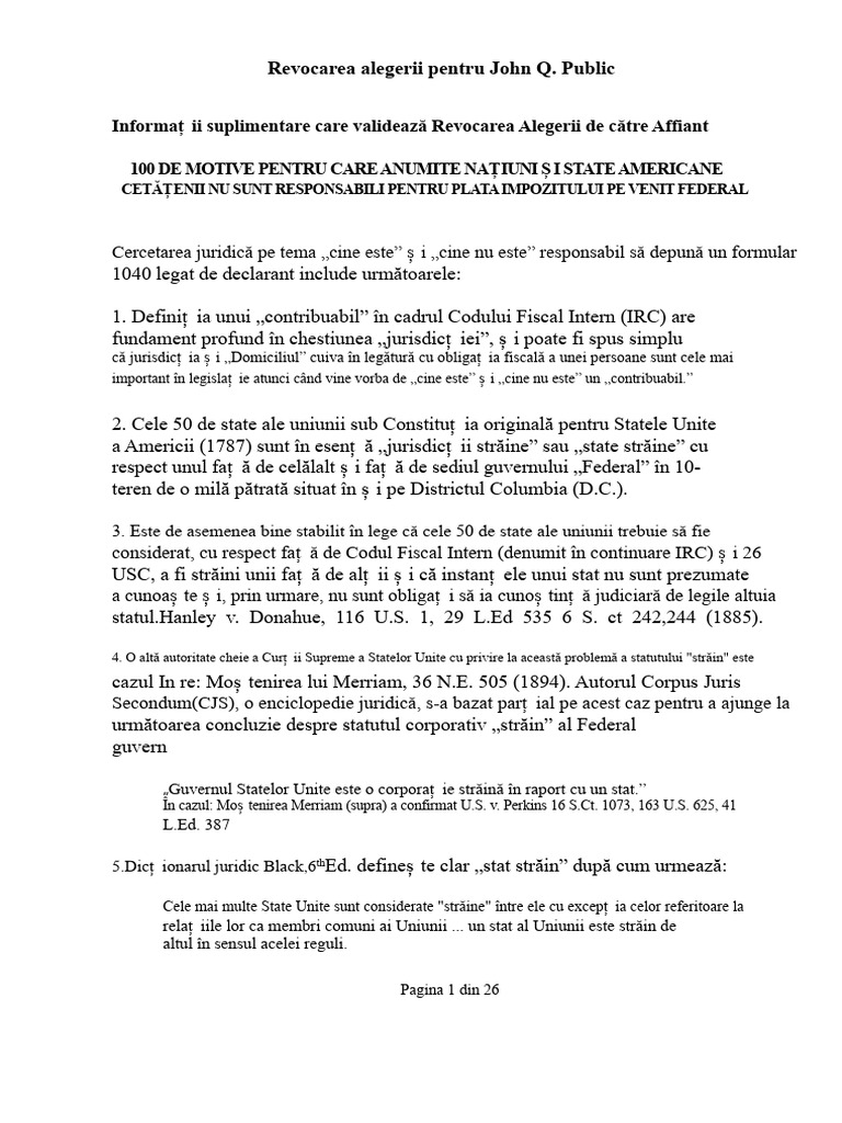 3 - John - Q. - Public - Filing - Suplimentar CLASA ROD | PDF