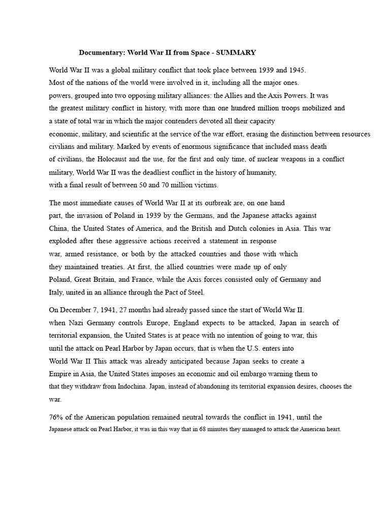 WWII Overview: Key Events and Alliances | PDF | World War II | Allies ...