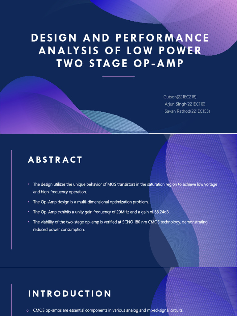 Low Power Two-Stage Op-Amp Design Analysis | PDF | Operational ...