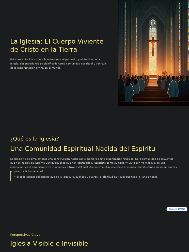La Iglesia El Cuerpo Viviente de Cristo en La-Tierra | PDF | Iglesia ...