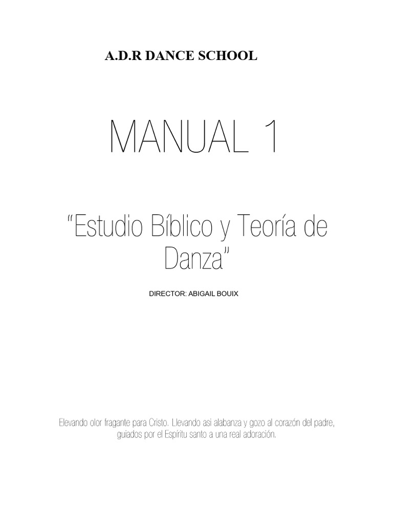 Dance School Manual To DR | PDF | God | Bible