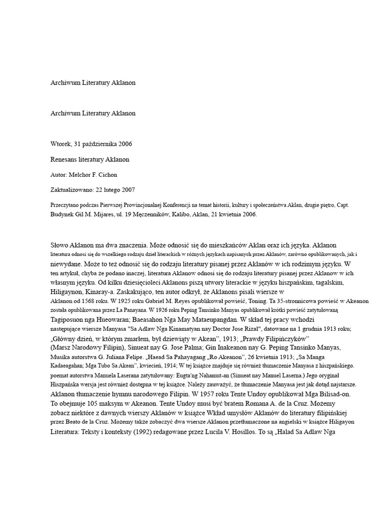 Aklanon Literat-WPS Office | PDF