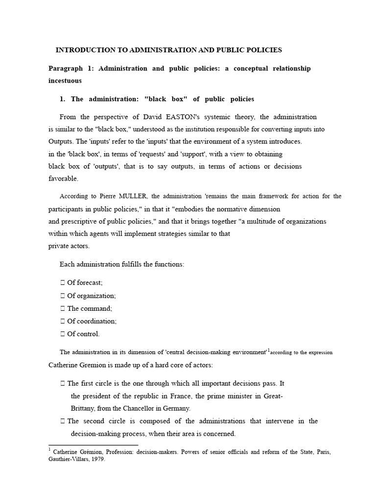 Administration and Public Policies Overview | PDF | Policy | Bureaucracy
