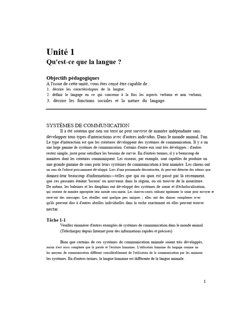 Définir la langue et ses caractéristiques | PDF | Langue anglaise ...