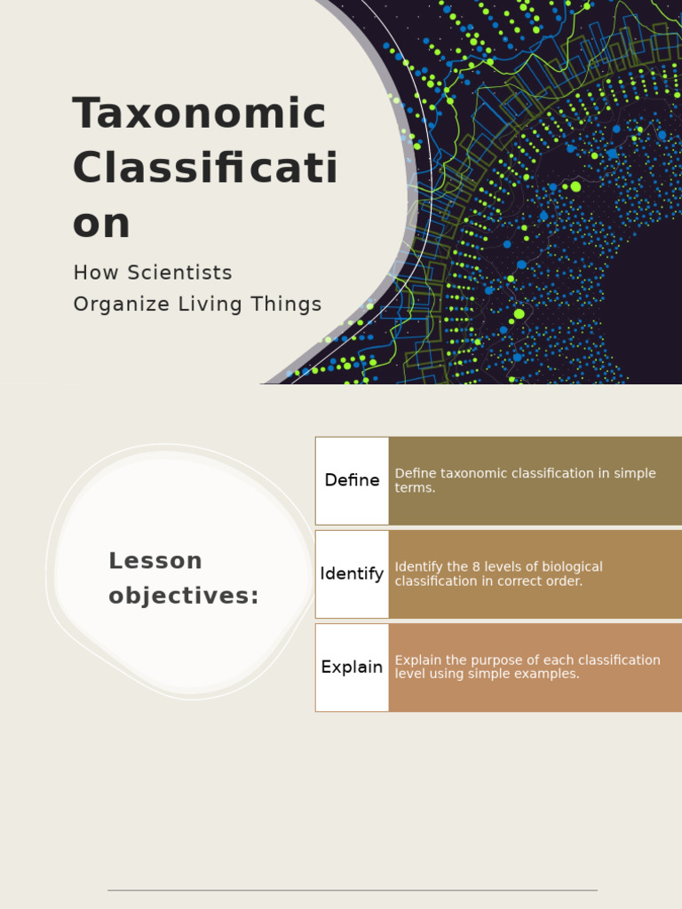 Understanding Taxonomic Classification | PDF | Biology | Biological ...