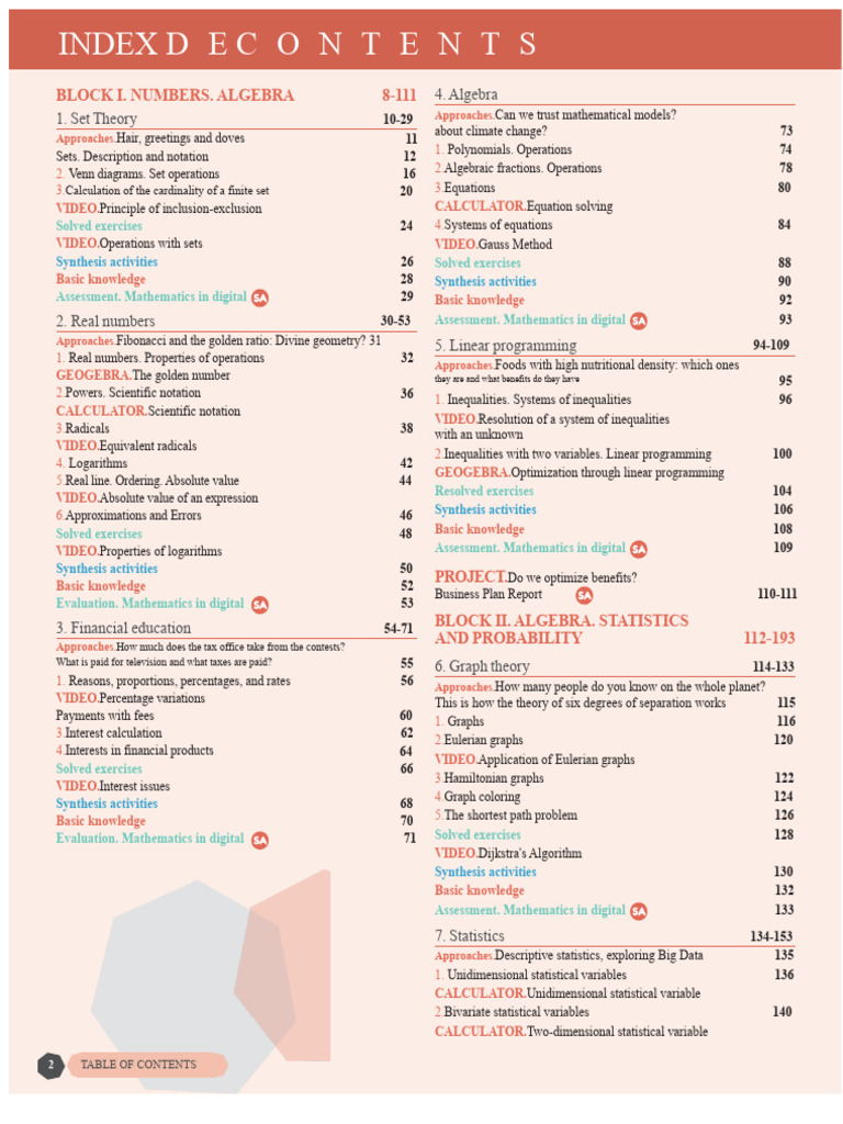 General Mathematics Index 1BACH GENiOX Pro | PDF | Function ...