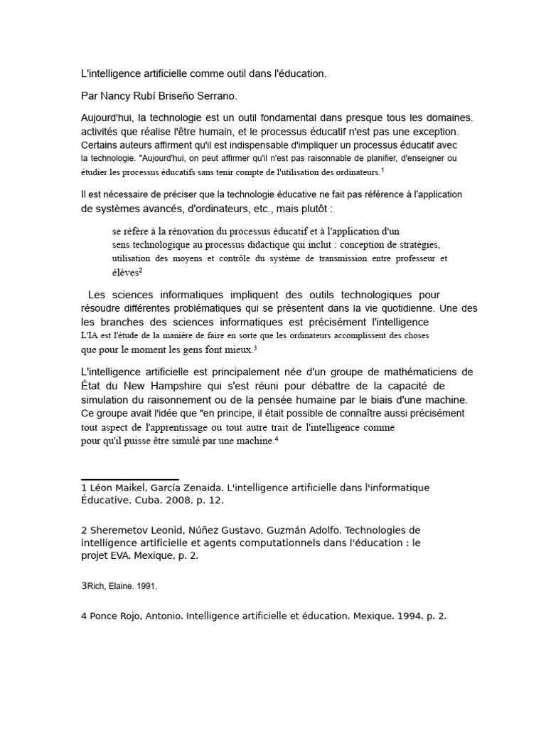 L'IA au service de l'éducation moderne | PDF | Intelligence ...