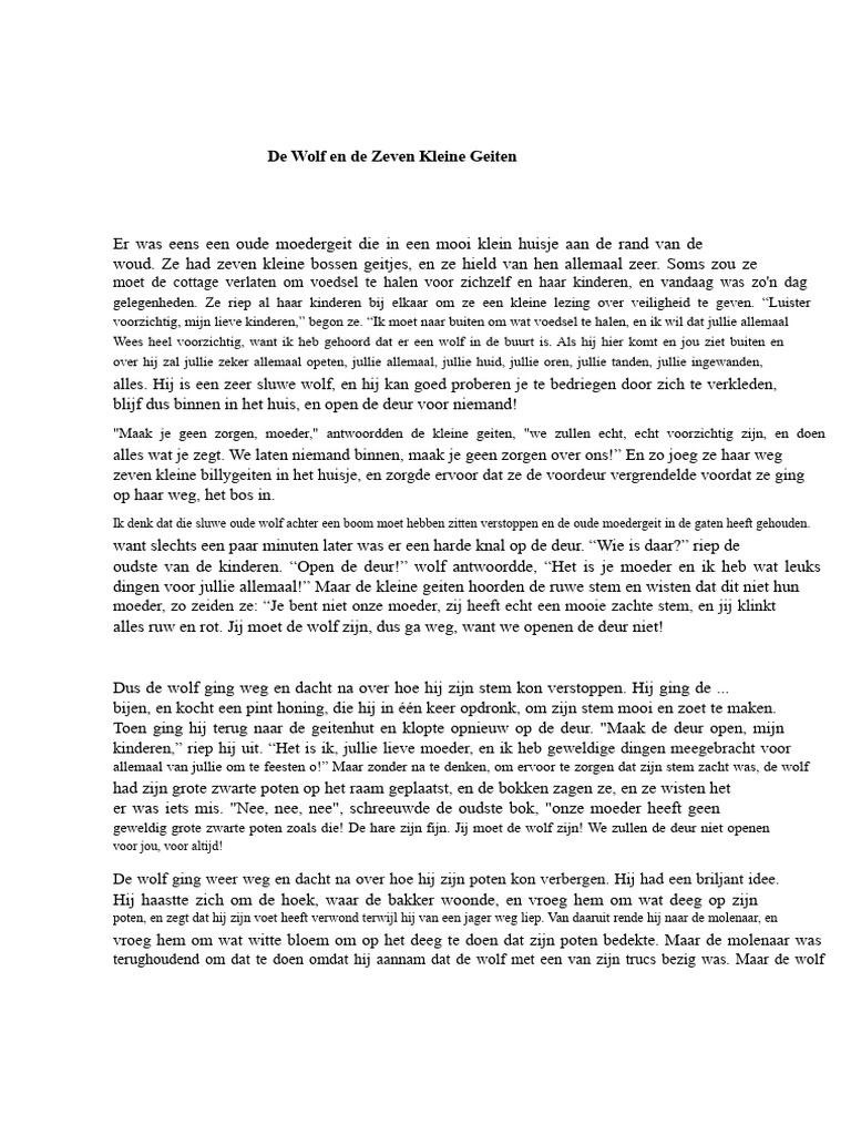 22.de Wolf en de Zeven Kleine Geitjes | PDF, image size:768x1024