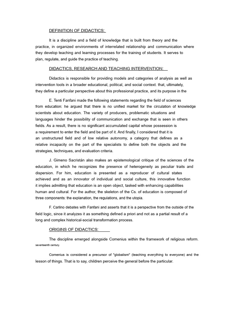 Understanding Didactics in Education | PDF | Pedagogy | Theory