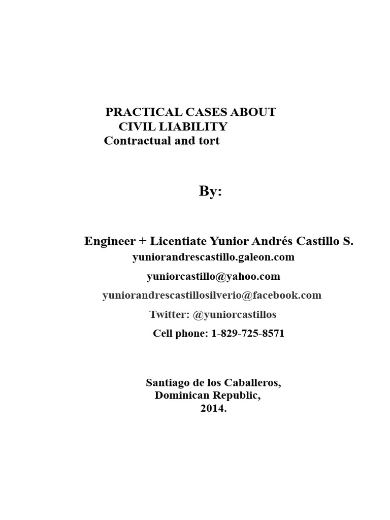 Civil Liability Case: Property Dispute | PDF | Damages | Banks