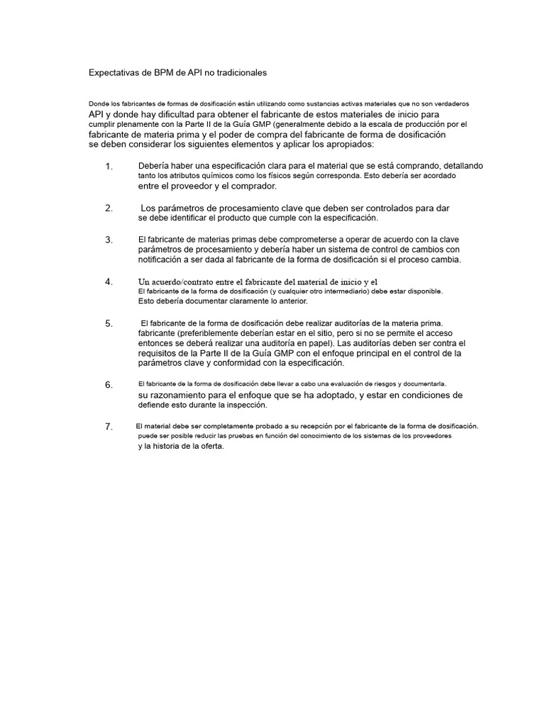 Expectativa GMP de API No Tradicional - MHRA | PDF | Medicamentos con ...