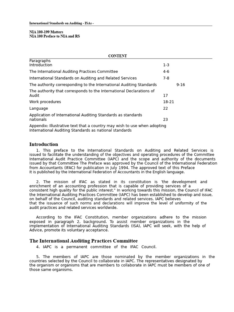 International Standards on Auditing Overview | PDF | Audit | Going Concern